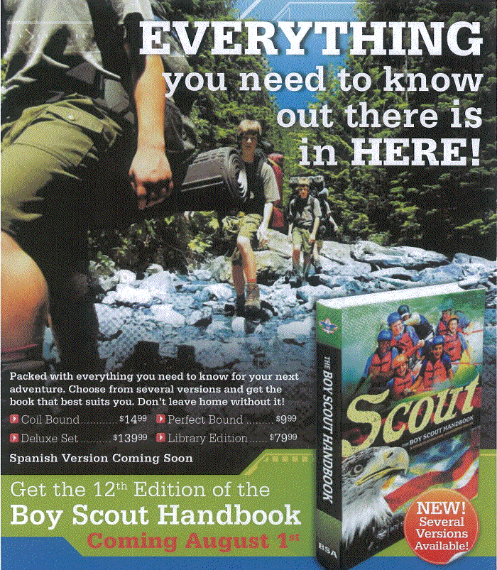 12th Edition Boy Scout Handbook flyer