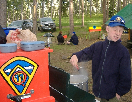 Cooking at Summer Camp (good food)