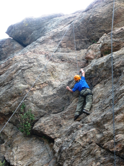 Climbing merit badge at 8000 ft (2400 m)