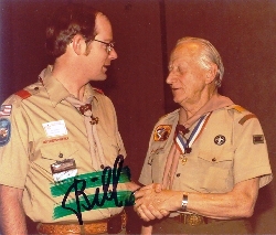 Photo of Green Bar Bill with Scoutmaster Jeff Snowden