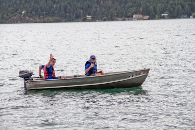 Motorboating merit badge at summer camp