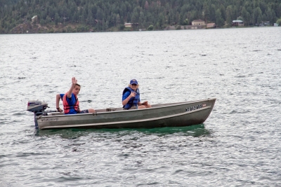 Motorboating merit badge at summer camp