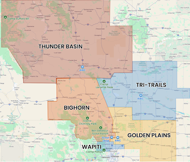 Adventure West Council Districts